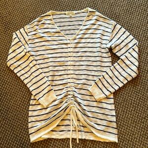 Grace and Lace navy and white striped sweater
